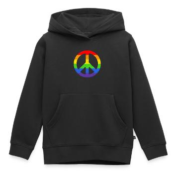lgbt - Sweat Premium à capuche enfant bio - noir - Devant - AI Model Kid Male (0cm)