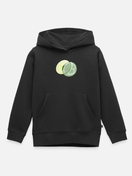 The Green Dot - Kinder Premium Organic Hoodie - Schwarz