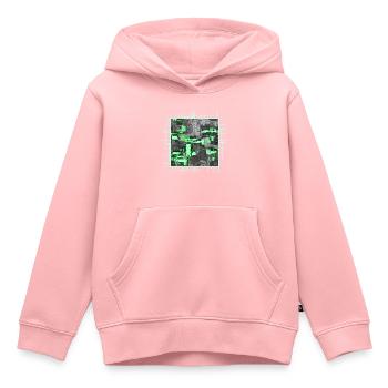Grün stilisiertes Motherboard - Kinder Premium Organic Hoodie - Rosa - Vorne - AI Model Kid Female (0cm)