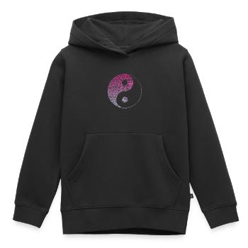 yin yang Vintage - Kinder Premium Organic Hoodie - Schwarz - Vorne - AI Model Kid Male (0cm)