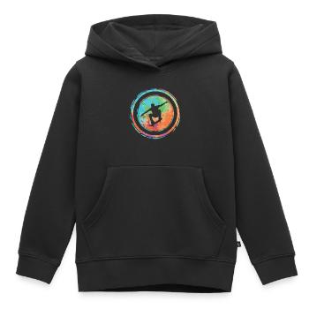 Skater Skateboard Tricks Skateboarding - Kinder Premium Organic Hoodie - Schwarz - Vorne - AI Model Kid Male (0cm)