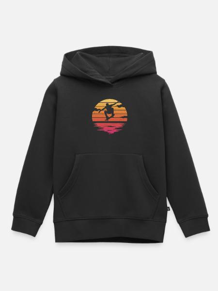 Skateboarding Tricks Skateboard Skater - Kinder Premium Organic Hoodie - Schwarz