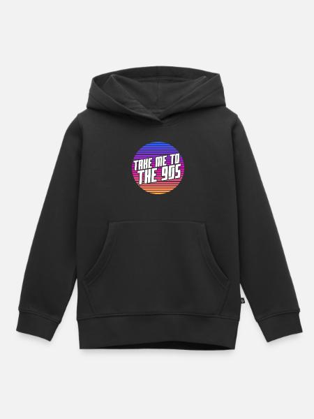 90s Kids - Kinder Premium Organic Hoodie - Schwarz
