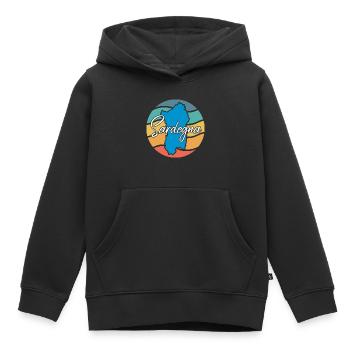 Sardinien Retro - Kinder Premium Organic Hoodie - Schwarz - Vorne - AI Model Kid Male (0cm)