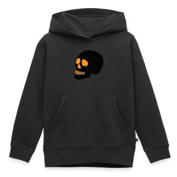 Crâne Halloween 2 - Sweat Premium à capuche enfant bio - noir - Devant - AI Model Kid Male (0cm)