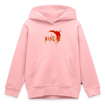 Mangas - Sweat Premium à capuche enfant bio - rose - Devant - AI Model Kid Female (0cm)