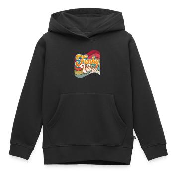 Ambiance funky - Sweat Premium à capuche enfant bio - noir - Devant - AI Model Kid Male (0cm)