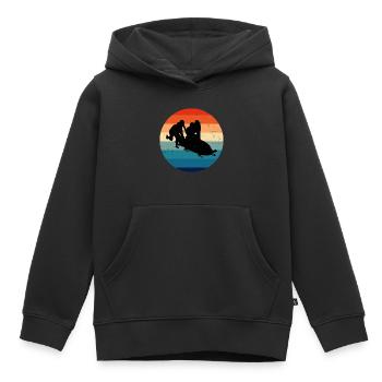 Bob fahren Bobsport Bobbahn Bob Damen Herren - Kinder Premium Organic Hoodie - Schwarz - Vorne - AI Model Kid Male (0cm)