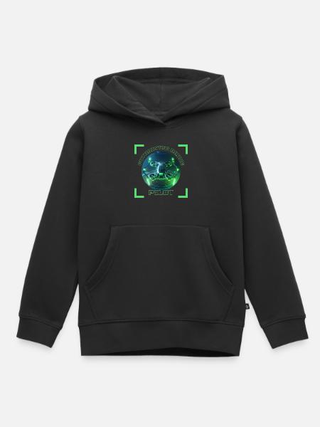Futuristic Drone Pilot 3 - Kids Premium Organic Hoodie - black