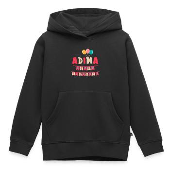 T-shirt Adima joyeux anniversaire joyeux anniversaire - Sweat Premium à capuche enfant bio - noir - Devant - AI Model Kid Male (0cm)