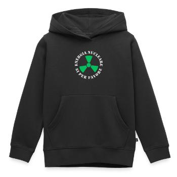 L’énergie nucléaire, Oui s’il vous plaît - Sweat Premium à capuche enfant bio - noir - Devant - AI Model Kid Male (0cm)