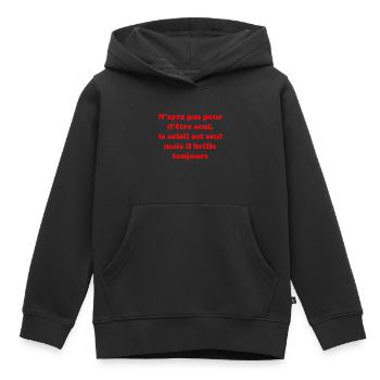 soleil brille - Sweat Premium à capuche enfant bio - noir - Devant - AI Model Kid Male (0cm)
