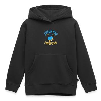 J'peux pas j'ai ping-pong - Sweat Premium à capuche enfant bio - noir - Devant - AI Model Kid Male (0cm)