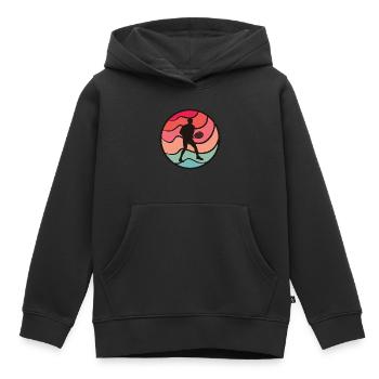 Tennis Spieler Tennisspiel vintage Tennisspieler - Kinder Premium Organic Hoodie - Schwarz - Vorne - AI Model Kid Male (0cm)