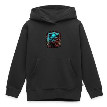 Persian cat - Kids Premium Organic Hoodie - black - Front - AI Model Kid Male (0cm)