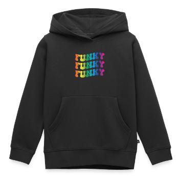 Musique funky - Sweat Premium à capuche enfant bio - noir - Devant - AI Model Kid Male (0cm)