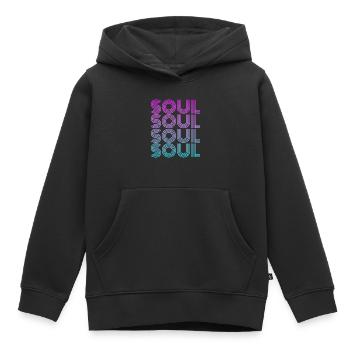 Musique soul - Sweat Premium à capuche enfant bio - noir - Devant - AI Model Kid Male (0cm)