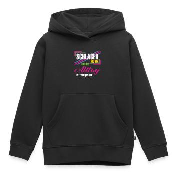 Schlagermusik und der Alltag ist vergessen - Kinder Premium Organic Hoodie - Schwarz - Vorne - AI Model Kid Male (0cm)
