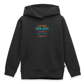 Schlager encore et encore - Sweat Premium à capuche enfant bio - noir - Devant - AI Model Kid Male (0cm)