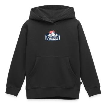 Pyrenäen Roter Sonnenuntergang - Kinder Premium Organic Hoodie - Schwarz - Vorne - AI Model Kid Male (0cm)