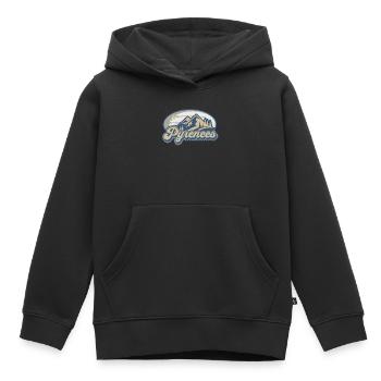 Pyrenäen Frankreich Vintage Mountains - Kinder Premium Organic Hoodie - Schwarz - Vorne - AI Model Kid Male (0cm)