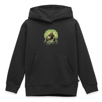 Zombie erwacht aus seinem grab in der Halloween - Kinder Premium Organic Hoodie - Schwarz - Vorne - AI Model Kid Male (0cm)