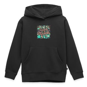 Witch in Training - Kinder Premium Organic Hoodie - Schwarz - Vorne - AI Model Kid Male (0cm)
