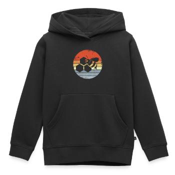 Honigbiene Zeichnung - Kinder Premium Organic Hoodie - Schwarz - Vorne - AI Model Kid Male (0cm)