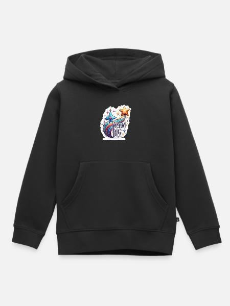 Dream Big - Sternschnuppe Illustration - Kinder Premium Organic Hoodie - Schwarz