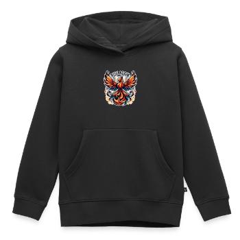 Rise Again - Phönix Illustration - Kinder Premium Organic Hoodie - Schwarz - Vorne - AI Model Kid Male (0cm)