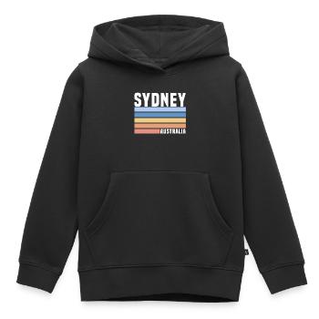 sydney australia - Kinder Premium Organic Hoodie - Schwarz - Vorne - AI Model Kid Male (0cm)