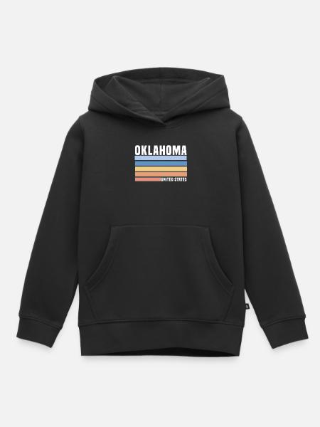 oklahoma - Kinder Premium Organic Hoodie - Schwarz
