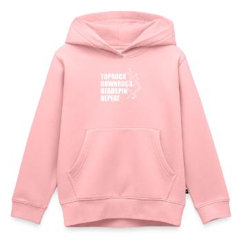 Breakdance Techniques - Sweat Premium à capuche enfant bio - rose - Devant - AI Model Kid Female (0cm)