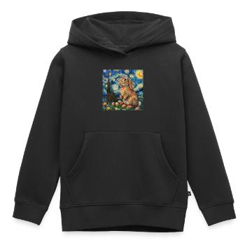 Lapin de Pâques, Pâques, Lapin - Sweat Premium à capuche enfant bio - noir - Devant - AI Model Kid Male (0cm)