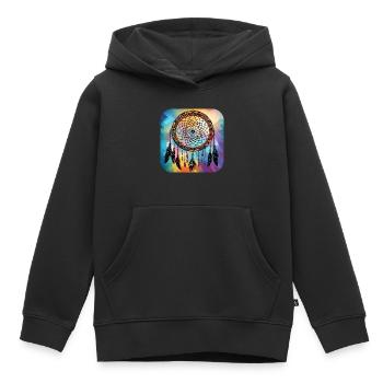 Spiritual Dream Catcher - Kids Premium Organic Hoodie - black - Front - AI Model Kid Male (0cm)