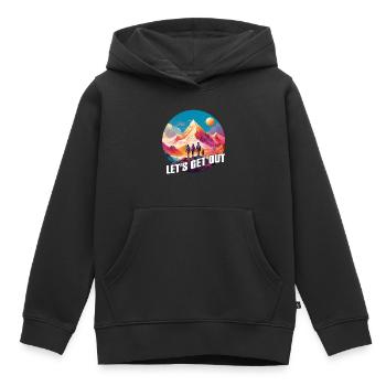 Nichts wie raus mit der Familie in die Natur - Kinder Premium Organic Hoodie - Schwarz - Vorne - AI Model Kid Male (0cm)