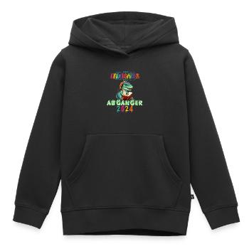Kindergarten Abgänger 2024 Dino Abschied Kita Kiga - Kinder Premium Organic Hoodie - Schwarz - Vorne - AI Model Kid Male (0cm)