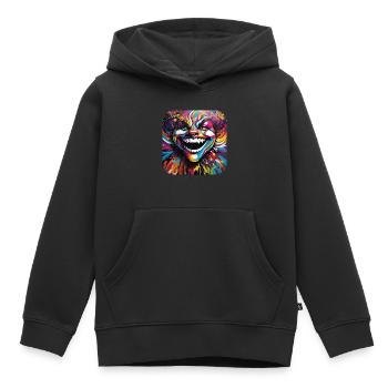Fou fou - Sweat Premium à capuche enfant bio - noir - Devant - AI Model Kid Male (0cm)