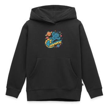 4 Jahre Kleiner Roboter Astronaut im Weltraum - Kinder Premium Organic Hoodie - Schwarz - Vorne - AI Model Kid Male (0cm)