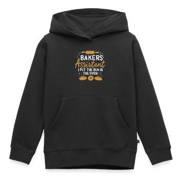 Baker's assistant - Kids Premium Organic Hoodie - black - Front - AI Model Kid Male (0cm)