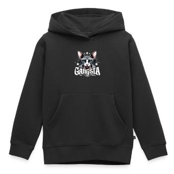 Sphynx Katze cool Gangsta Gangster Geschenk - Kinder Premium Organic Hoodie - Schwarz - Vorne - AI Model Kid Male (0cm)