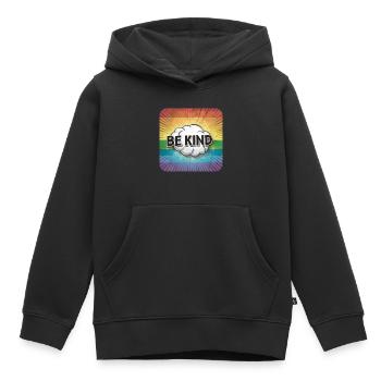 LGBTQ Be Kind - Kinder Premium Organic Hoodie - Schwarz - Vorne - AI Model Kid Male (0cm)