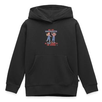 Bye bye Kindergarten ab 2025 rocke ich die Schule - Kinder Premium Organic Hoodie - Schwarz - Vorne - AI Model Kid Male (0cm)