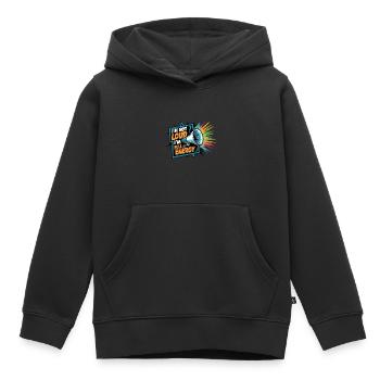 Je ne suis pas bruyant, je suis plein d’énergie. - Sweat Premium à capuche enfant bio - noir - Devant - AI Model Kid Male (0cm)