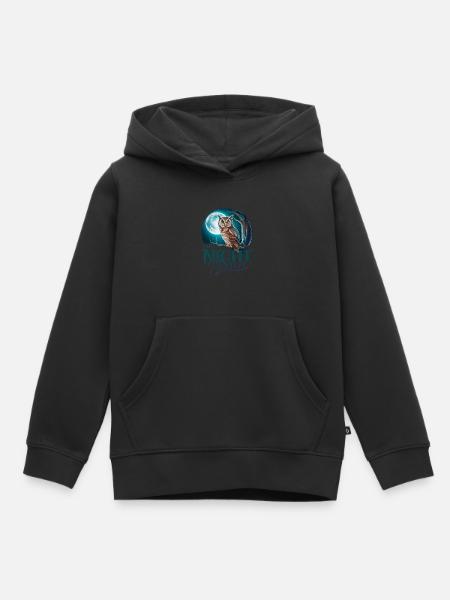 Ich bin ein Nachtmensch. - Kinder Premium Organic Hoodie - Schwarz