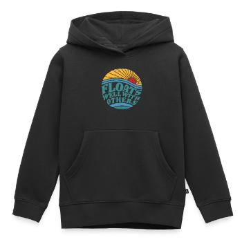 Summer River Floats Well With Others Float Trip - Kids Premium Organic Hoodie - black - Front - AI Model Kid Male (0cm)