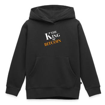 King of Bitcoin Chart - Kids Premium Organic Hoodie - black - Front - AI Model Kid Male (0cm)