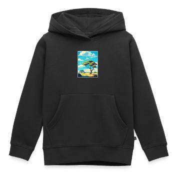 Krüger Nationalpark Südafrika Reiseposter - Kinder Premium Organic Hoodie - Schwarz - Vorne - AI Model Kid Male (0cm)