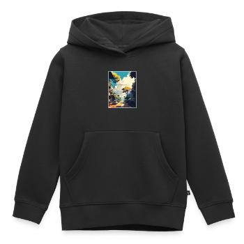 Hanoi Vietnam Reise Poster Souvenir Malerei WPA - Kinder Premium Organic Hoodie - Schwarz - Vorne - AI Model Kid Male (0cm)