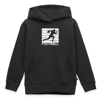 Football player - Kids Premium Organic Hoodie - black - Front - AI Model Kid Male (0cm)